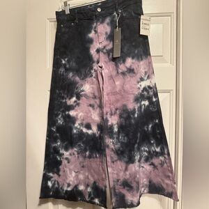 NWT Tractr Black and Pink Tie-Dye Kids Jeans